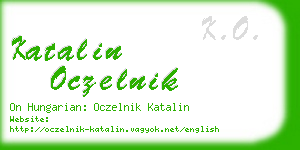 katalin oczelnik business card